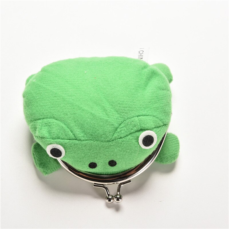 Green Flannel Frog Purse