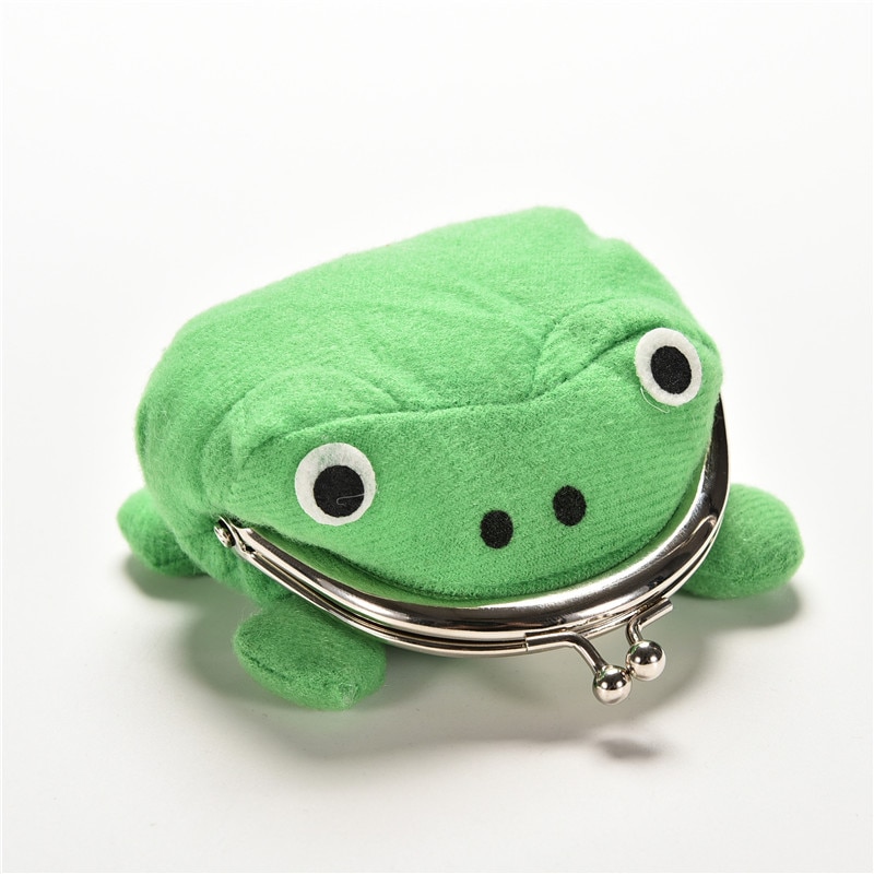 Green Flannel Frog Purse