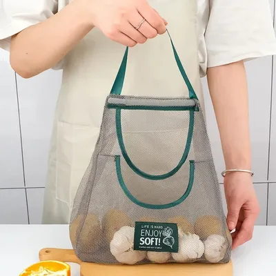 Green Multi Purpose Storage Household Hanging Bag Fruits And Vegetables Portable And Breathable Hanging Storage Bag Green Multi Purpose Storage Household Hanging Bag Fruits And Vegetables Portable And Breathable Hanging Storage Bag