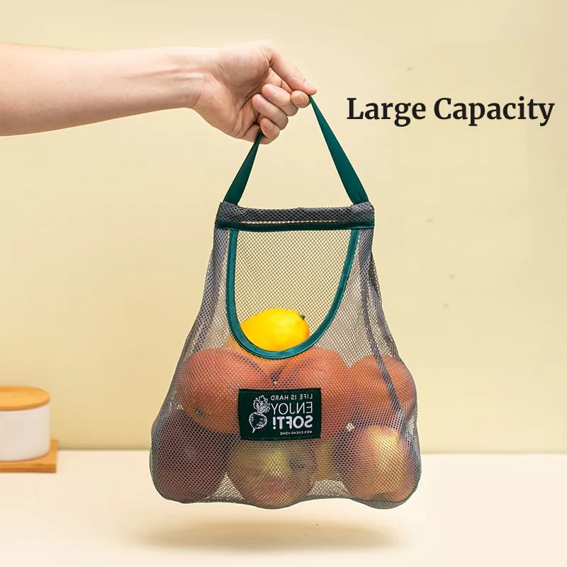 Green Multi Purpose Storage Household Hanging Bag Fruits And Vegetables Portable And Breathable Hanging Storage Bag Green Multi Purpose Storage Household Hanging Bag Fruits And Vegetables Portable And Breathable Hanging Storage Bag