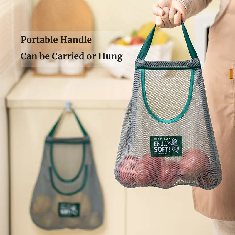Green Multi Purpose Storage Household Hanging Bag Fruits And Vegetables Portable And Breathable Hanging Storage Bag Green Multi Purpose Storage Household Hanging Bag Fruits And Vegetables Portable And Breathable Hanging Storage Bag