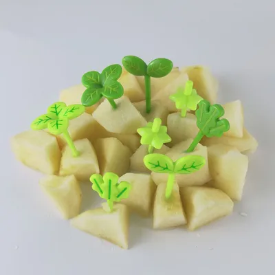 Green Plant Bento Food Picks (8 pcs)