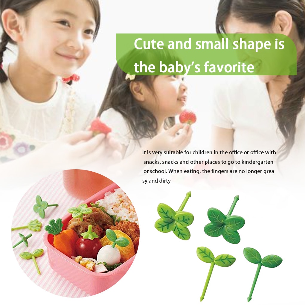 Green Plant Bento Food Picks (8 pcs)