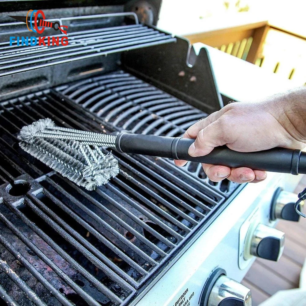 Grill Cleaning Brush BBQ Tool Grill Brush 3 Stainless Steel Brushes In 1 Cleanin Bbq Accessories Best Cleaner Barbecue Grill Cleaning Brush BBQ Tool Grill Brush 3 Stainless Steel Brushes In 1 Cleanin Bbq Accessories Best Cleaner Barbecue