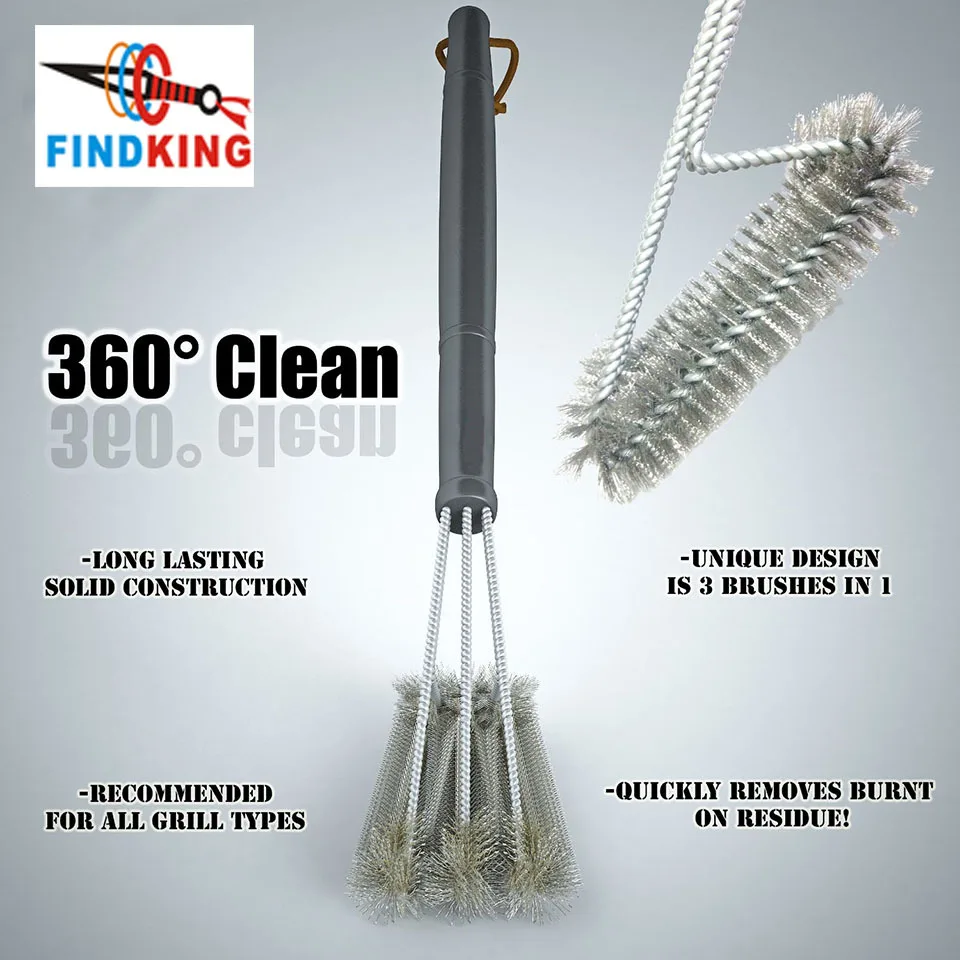 Grill Cleaning Brush BBQ Tool Grill Brush 3 Stainless Steel Brushes In 1 Cleanin Bbq Accessories Best Cleaner Barbecue Grill Cleaning Brush BBQ Tool Grill Brush 3 Stainless Steel Brushes In 1 Cleanin Bbq Accessories Best Cleaner Barbecue