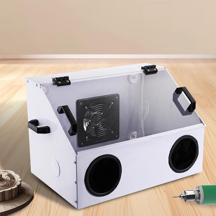 Grinding Dust Box Metal Structure Dust Box Ventilation Fan Dust Extraction Box for Craft Work Sanding Polishing