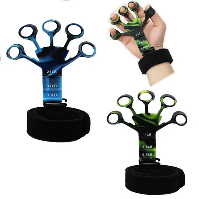 Grip Strengthener Finger Gripper Finger Exerciser Guitar Finger Exerciser 6 Resistant Levels Recovery Physical Tools