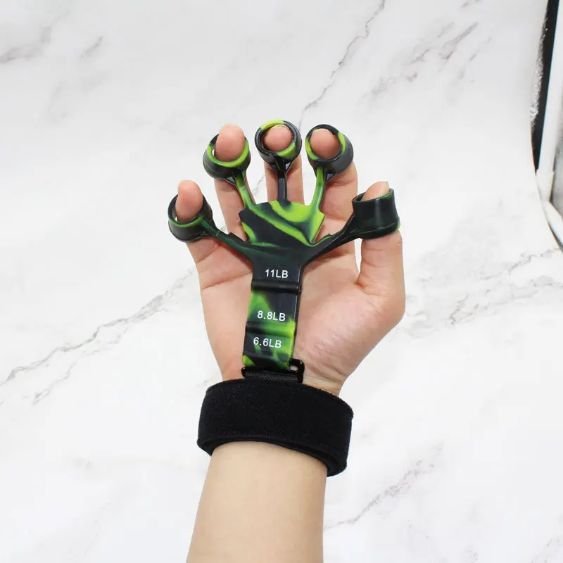 Grip Strengthener Finger Gripper Finger Exerciser Guitar Finger Exerciser 6 Resistant Levels Recovery Physical Tools