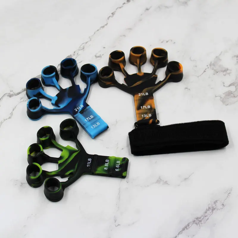 Grip Strengthener Finger Gripper Finger Exerciser Guitar Finger Exerciser 6 Resistant Levels Recovery Physical Tools