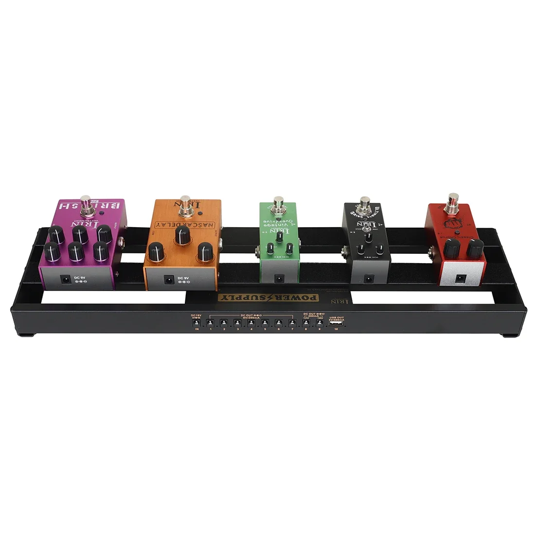 Guitar Effector Board Guitar Effects Pedal Board Sturdy Aluminium alloy with Magic Stickers Handbag Wiring Power Plu