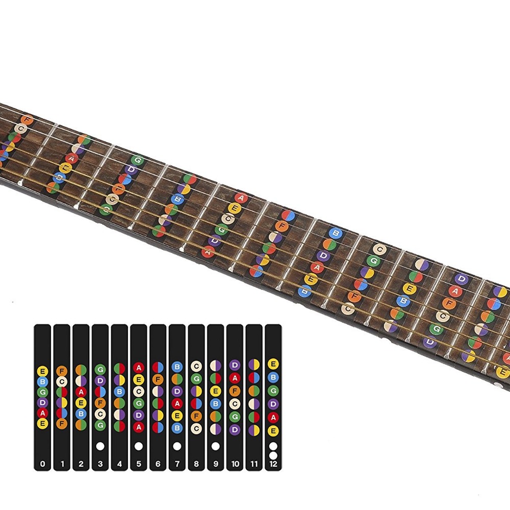Guitar Fretboard Notes Label Stickers