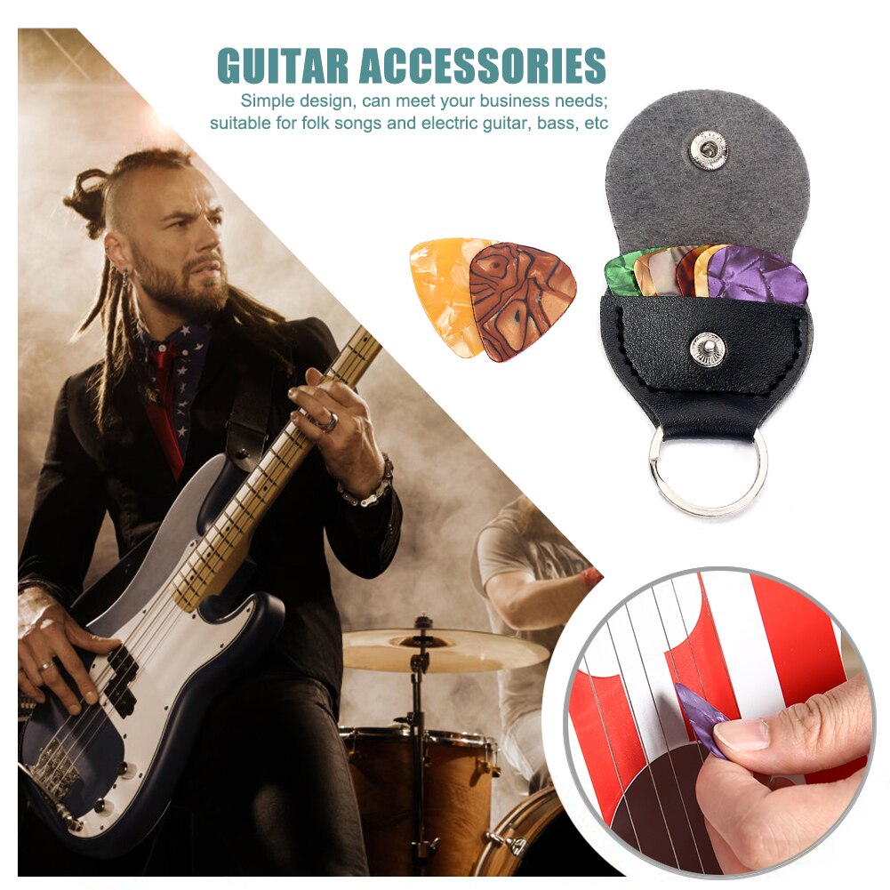 Guitar Pick Holder Keychain with 3 Picks Guitar Pick Holder Keychain with 3 Picks