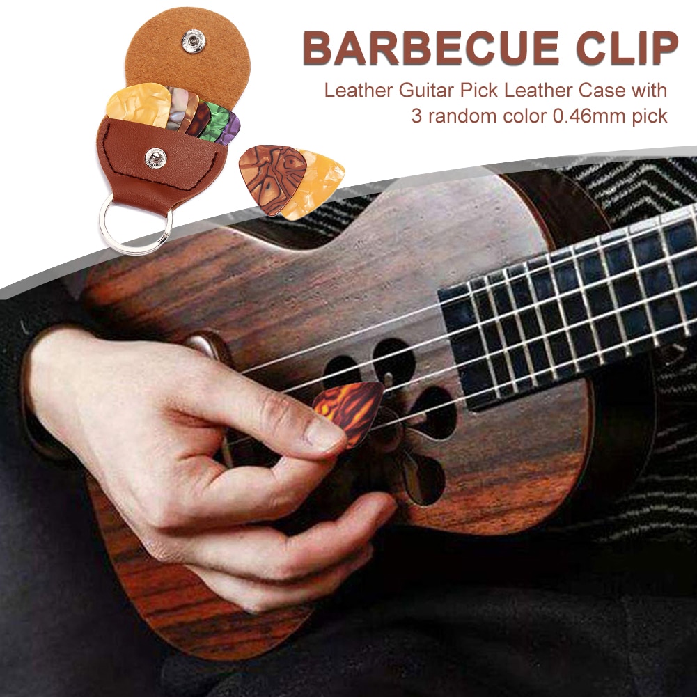Guitar Pick Holder Keychain with 3 Picks Guitar Pick Holder Keychain with 3 Picks