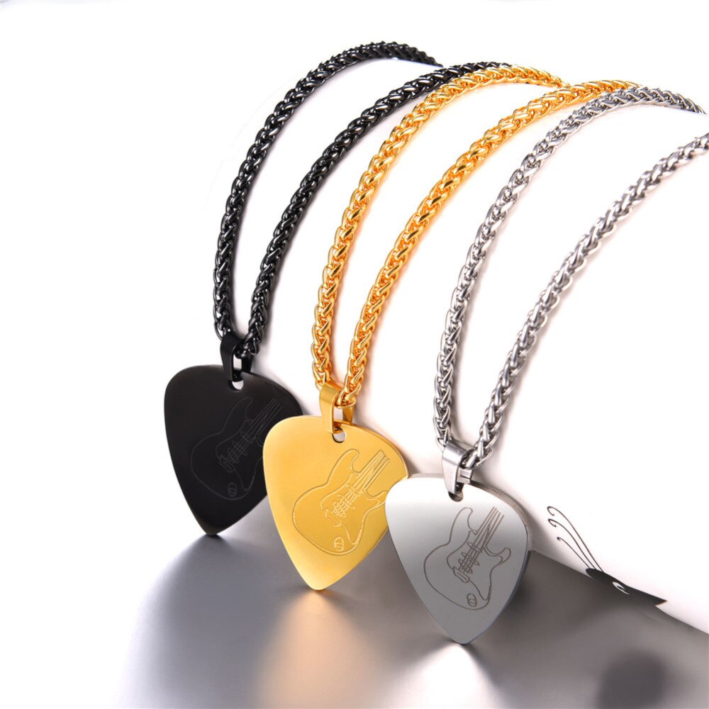 Guitar Pick Necklace Punk Jewelry Guitar Pick Necklace Punk Jewelry