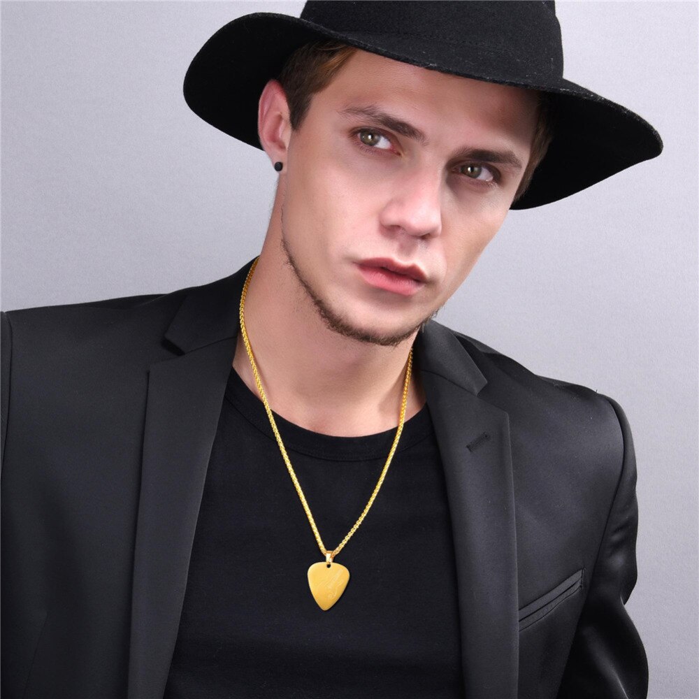 Guitar Pick Necklace Punk Jewelry Guitar Pick Necklace Punk Jewelry