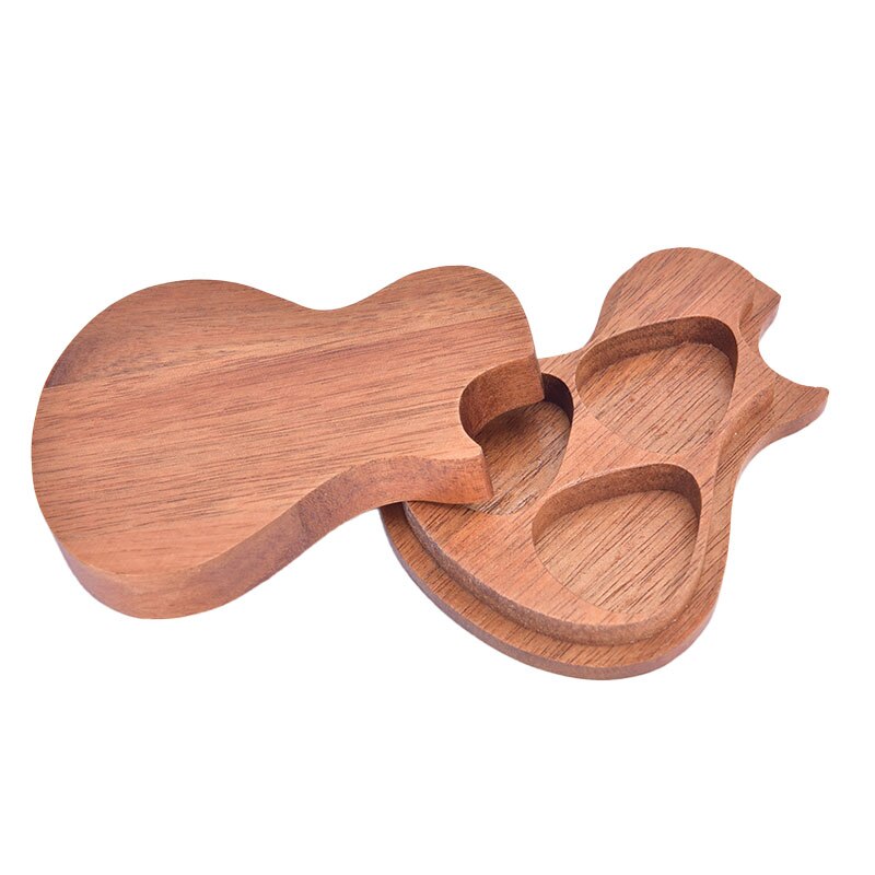 Guitar Shape Wooden Guitar Pick Holder