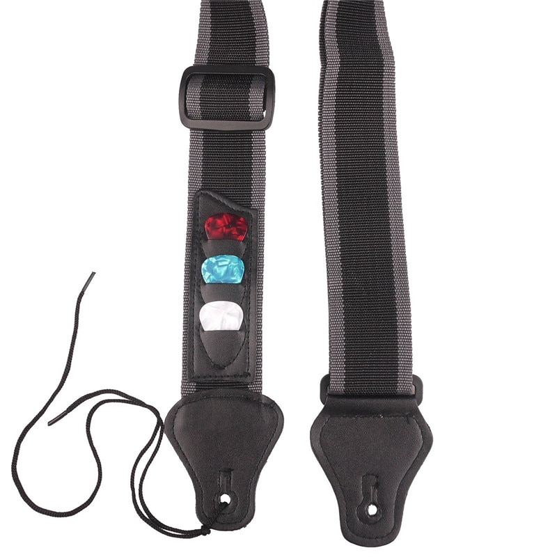 Guitar Strap with Guitar Pick Holders Adjustable Guitar Strap with Guitar Pick Holders Adjustable