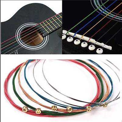 Guitar Strings 6-Piece Multi-color Set Guitar Strings 6-Piece Multi-color Set