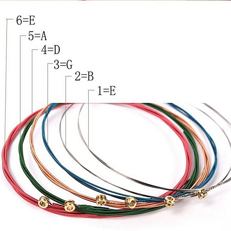 Guitar Strings 6-Piece Multi-color Set Guitar Strings 6-Piece Multi-color Set