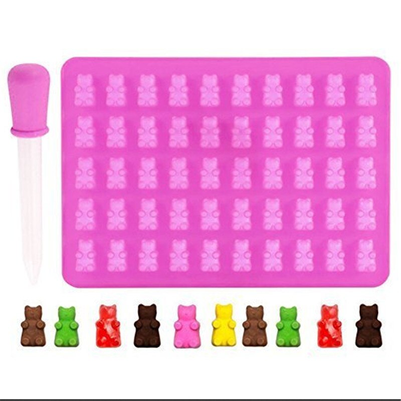 Gummy Bear Silicone Mold 50-Cavity Tray Gummy Bear Silicone Mold 50-Cavity Tray