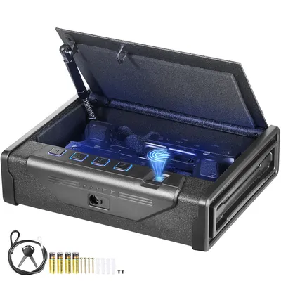 Gun Safe Steel Pistol Safe 3-Way Quick Access Firearm Case Gun Box Advanced Biometric Technology Travel Gun Safe Gun Safe Steel Pistol Safe 3-Way Quick Access Firearm Case Gun Box Advanced Biometric Technology Travel Gun Safe