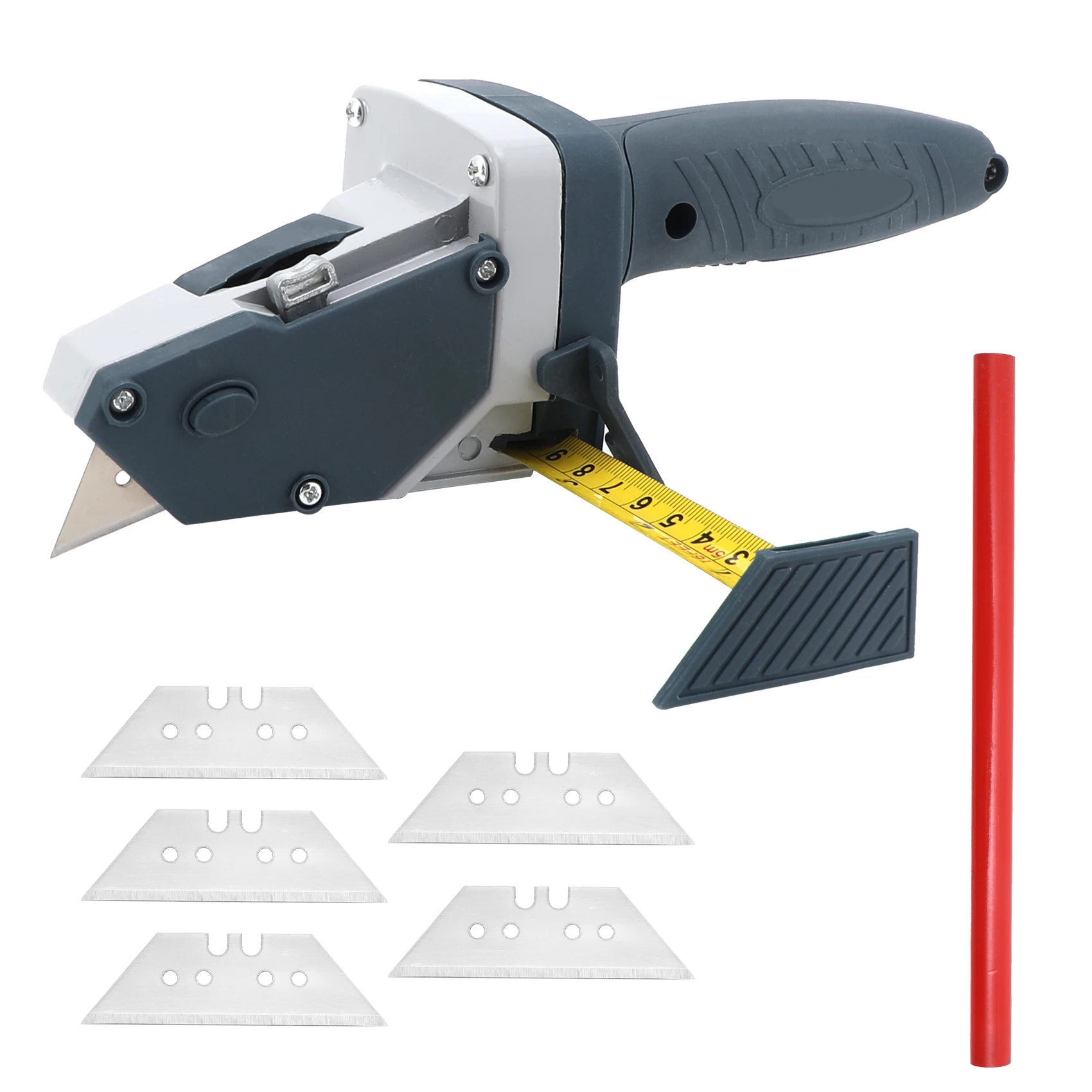 Gypsum Board Cutting Tool Gypsum Board Cutter with Tape Measure Tool Kit Includes Cutter, Pencil and 5 Blades Gypsum Board Cutting Tool Gypsum Board Cutter with Tape Measure Tool Kit Includes Cutter, Pencil and 5 Blades