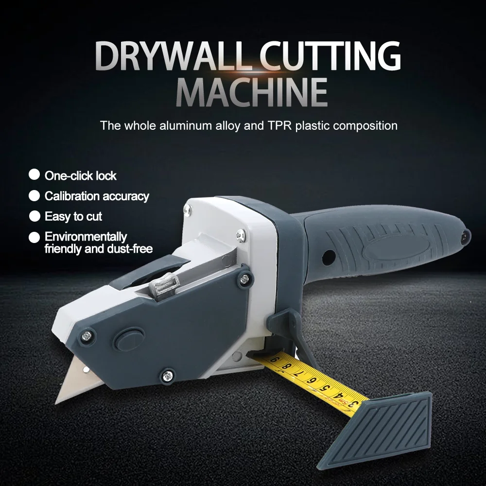 Gypsum Board Cutting Tool Gypsum Board Cutter with Tape Measure Tool Kit Includes Cutter, Pencil and 5 Blades Gypsum Board Cutting Tool Gypsum Board Cutter with Tape Measure Tool Kit Includes Cutter, Pencil and 5 Blades