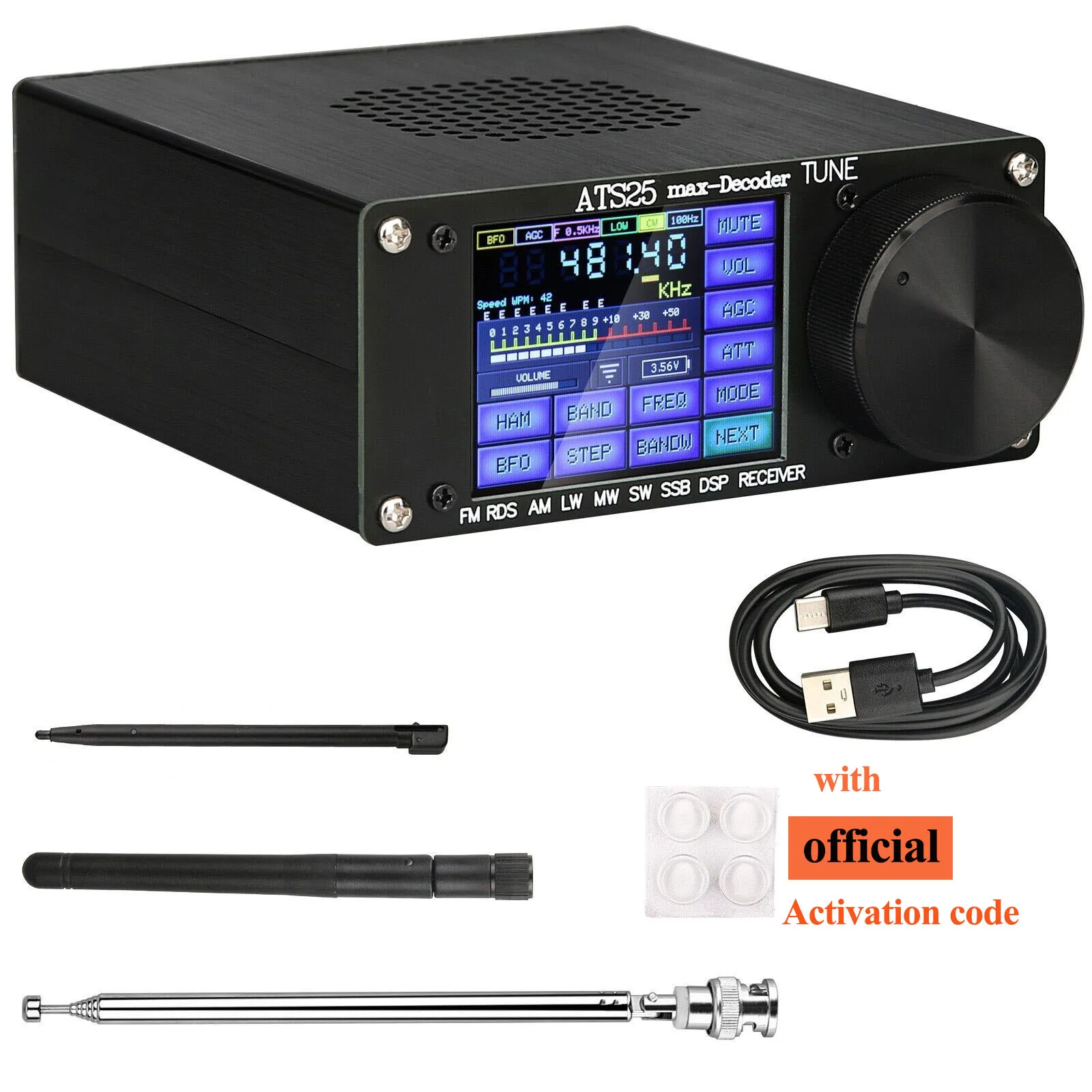 H-RADIO 4.17 AIR Firmware Official Registered Code ATS25Max-Decoder Si4732 Full Band Radio Receiver Built-in Battery