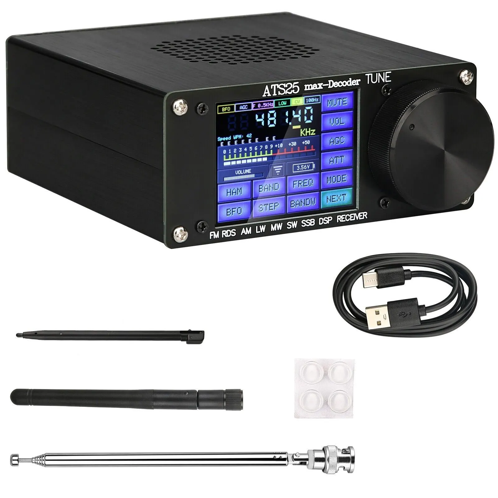 H-RADIO 4.17 AIR Firmware Official Registered Code ATS25Max-Decoder Si4732 Full Band Radio Receiver Built-in Battery