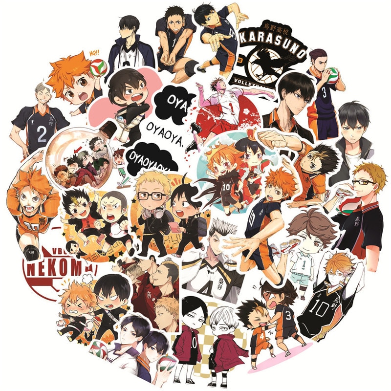 Haikyu Stickers PVC Anime Decals (50pcs) Haikyu Stickers PVC Anime Decals (50pcs)
