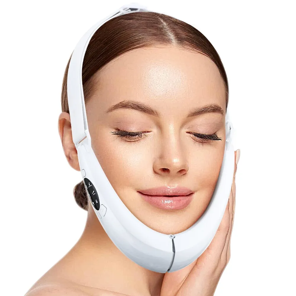Hailicare Face Lifter V-Line Up Face Lifting Belt Face Slimming Vibration Massager LED Display Facial Beauty Instrument