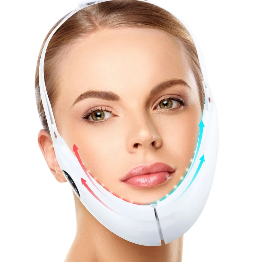 Hailicare Face Lifter V-Line Up Face Lifting Belt Face Slimming Vibration Massager LED Display Facial Beauty Instrument