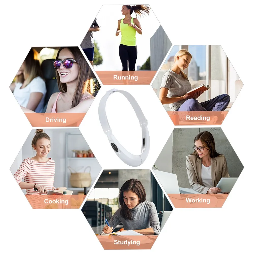 Hailicare Face Lifter V-Line Up Face Lifting Belt Face Slimming Vibration Massager LED Display Facial Beauty Instrument