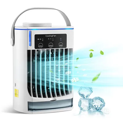 Haillicare Portable Air Cooler Desktop Cooling Fan Water Cooling Spray Fan USB Office Air Conditioning Cooler 500ml Haillicare Portable Air Cooler Desktop Cooling Fan Water Cooling Spray Fan USB Office Air Conditioning Cooler 500ml