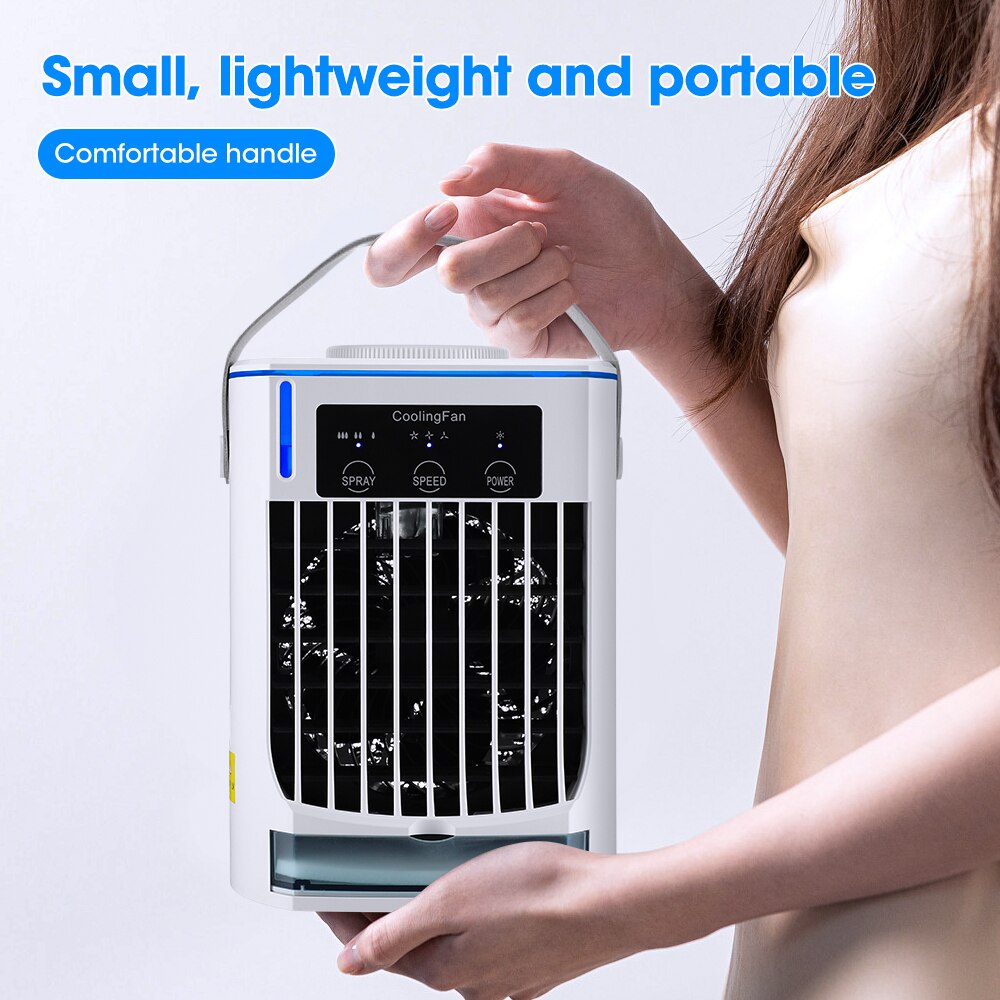 Haillicare Portable Air Cooler Desktop Cooling Fan Water Cooling Spray Fan USB Office Air Conditioning Cooler 500ml Haillicare Portable Air Cooler Desktop Cooling Fan Water Cooling Spray Fan USB Office Air Conditioning Cooler 500ml