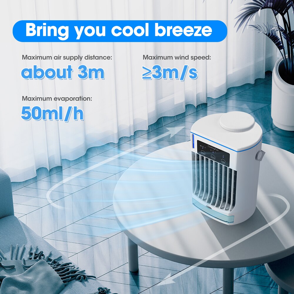 Haillicare Portable Air Cooler Desktop Cooling Fan Water Cooling Spray Fan USB Office Air Conditioning Cooler 500ml Haillicare Portable Air Cooler Desktop Cooling Fan Water Cooling Spray Fan USB Office Air Conditioning Cooler 500ml