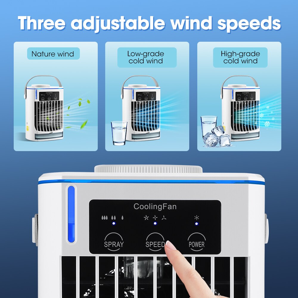 Haillicare Portable Air Cooler Desktop Cooling Fan Water Cooling Spray Fan USB Office Air Conditioning Cooler 500ml Haillicare Portable Air Cooler Desktop Cooling Fan Water Cooling Spray Fan USB Office Air Conditioning Cooler 500ml