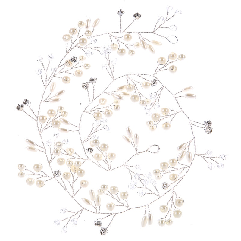 Hair Accessories With A Floral Pearl Crown