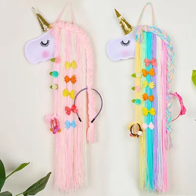 Hair Bow Holder Hanging Unicorn Design Hair Bow Holder Hanging Unicorn Design