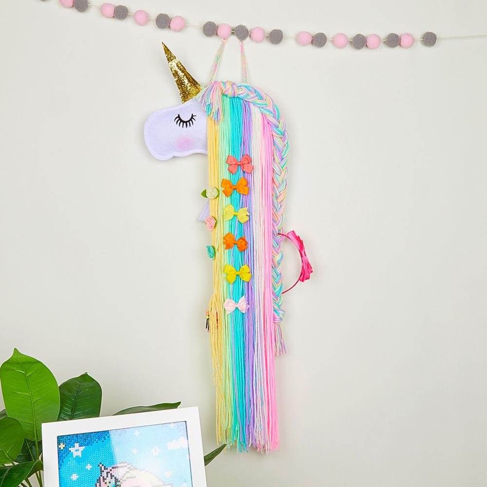 Hair Bow Holder Hanging Unicorn Design Hair Bow Holder Hanging Unicorn Design