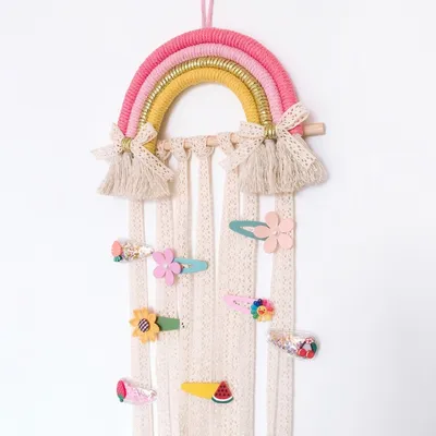 Hair Clip Organizer Rainbow Wall Hanging Decor Hair Clip Organizer Rainbow Wall Hanging Decor