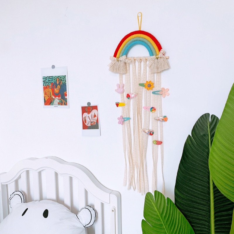 Hair Clip Organizer Rainbow Wall Hanging Decor Hair Clip Organizer Rainbow Wall Hanging Decor