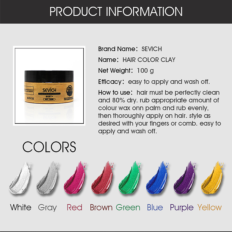 Hair Color Wax Washable Dye Hair Color Wax Washable Dye