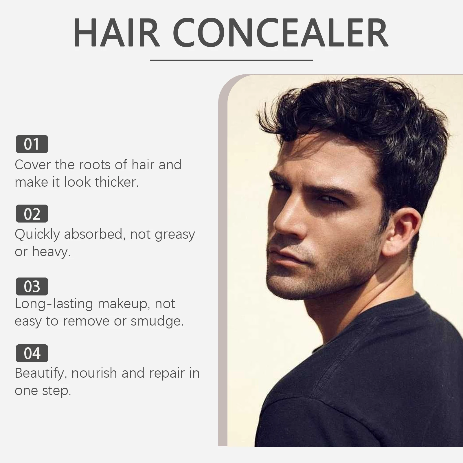 Hair Concealer Instant Root Cover Up Brown Gray Hair Touch Up Hairline Filler For Thinning Hair Long Lasting Waterproof Hair Concealer Instant Root Cover Up Brown Gray Hair Touch Up Hairline Filler For Thinning Hair Long Lasting Waterproof