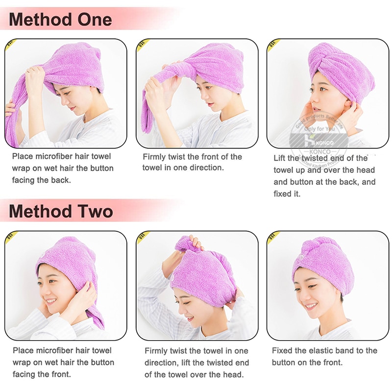 Hair Drying Turban Microfiber Towel Hair Drying Turban Microfiber Towel