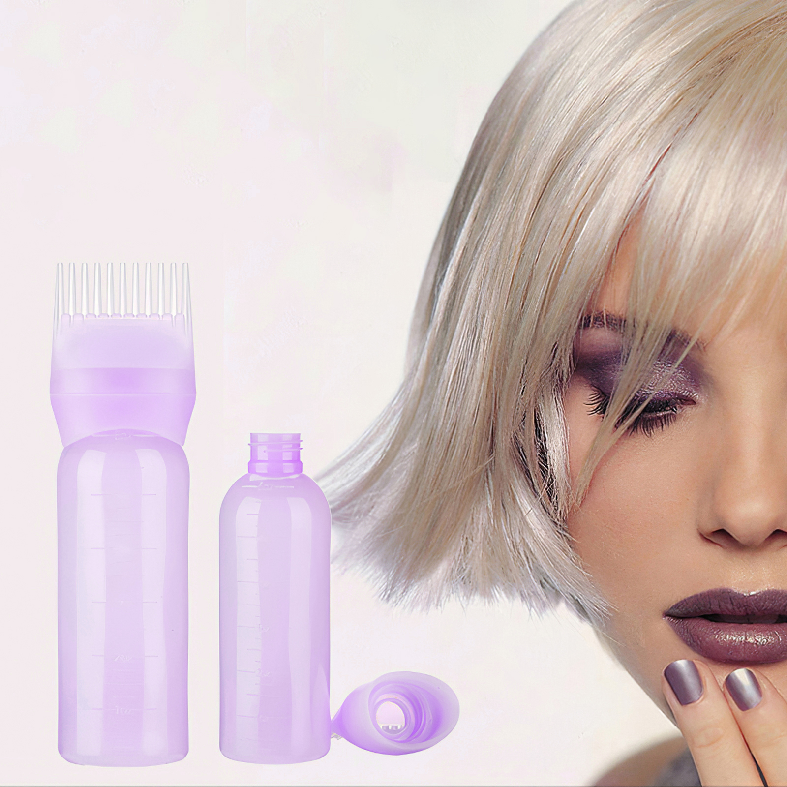 Hair Dye Applicator Bottle with Comb Tip