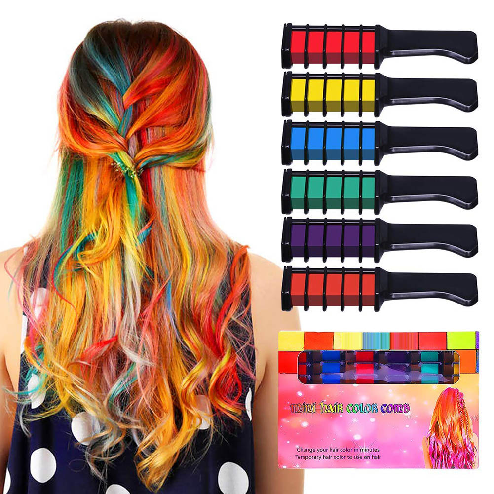 Hair Dye Chalks Temporary Color Kit (6 pcs) Hair Dye Chalks Temporary Color Kit (6 pcs)