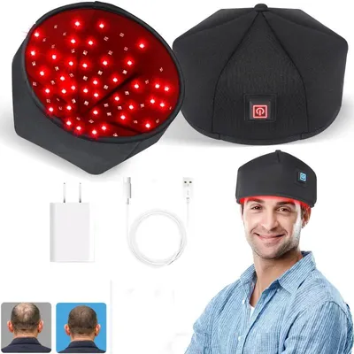 Hair Growth Cap Anti Hair Loss Head Massage Stress Relief Electric Scalp Massager Infrared Light Relaxation Therapy Led