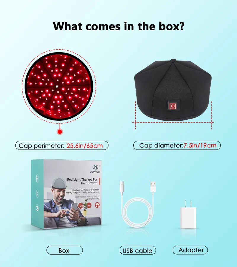 Hair Growth Cap Anti Hair Loss Head Massage Stress Relief Electric Scalp Massager Infrared Light Relaxation Therapy Led