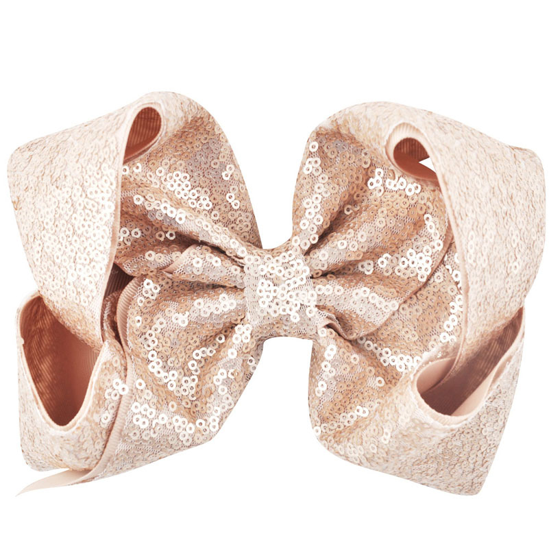 Hair Ribbon 8 Inch Sequin Bow Clip Hair Ribbon 8 Inch Sequin Bow Clip